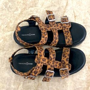 Animal print sandals like new only worn once